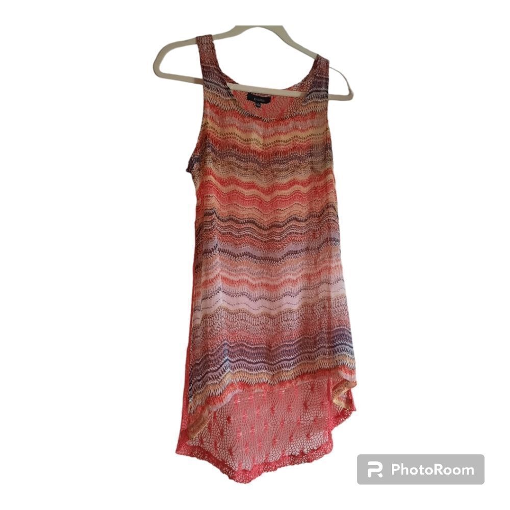 Kaktus Hi Lo Sleeveless Tunic Top